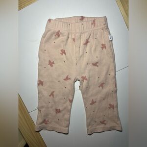 Pink Bird Patterned Kids Leggings
